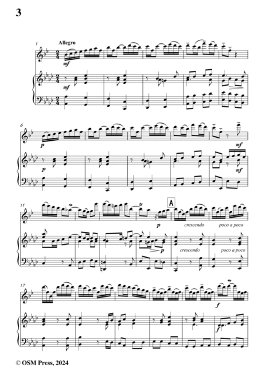 Handel-Sonata No.6,for Clarinet and Piano B-Flat Clarinet scores gallery preview page 4