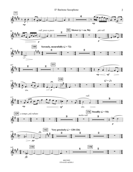 An American Tapestry (for Wind Ensemble) - Eb Baritone Saxophone