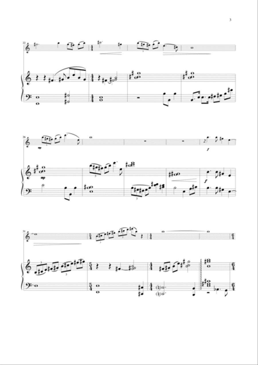 Orientations for flute and piano Orientations for flute and piano Flute scores gallery preview page 3
