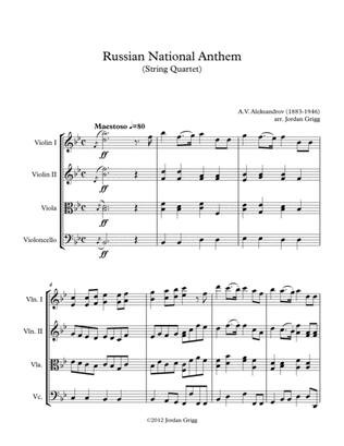 Book cover for Russian National Anthem (String Quartet)