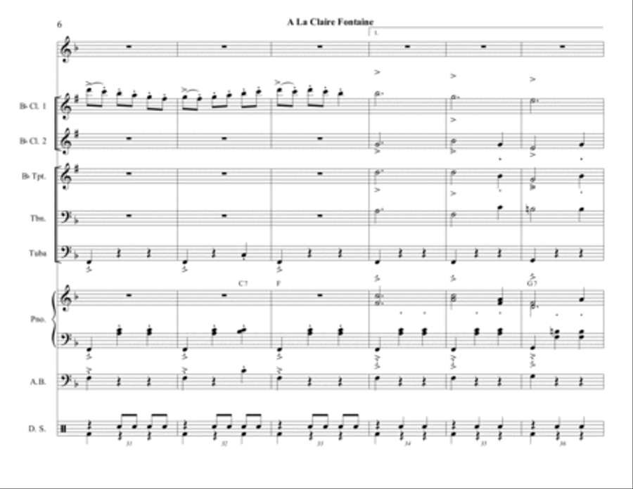 A La Claire Fontaine A La Claire Fontaine Choir scores gallery preview page 6