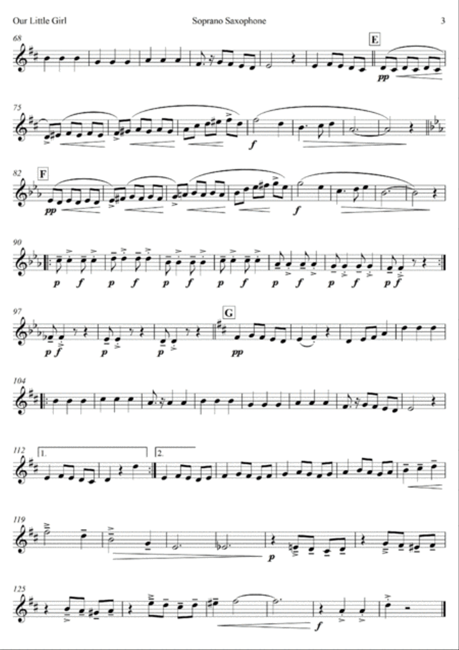 My Family 4 - Our Little Girl Saxophone Quartet scores gallery preview page 6