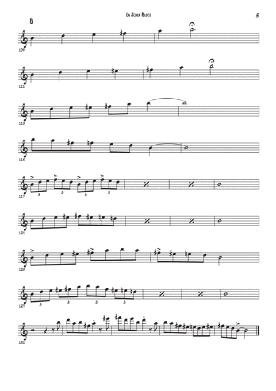 The Blues Scale For All Saxophones Woodwind Quartet scores gallery preview page 6