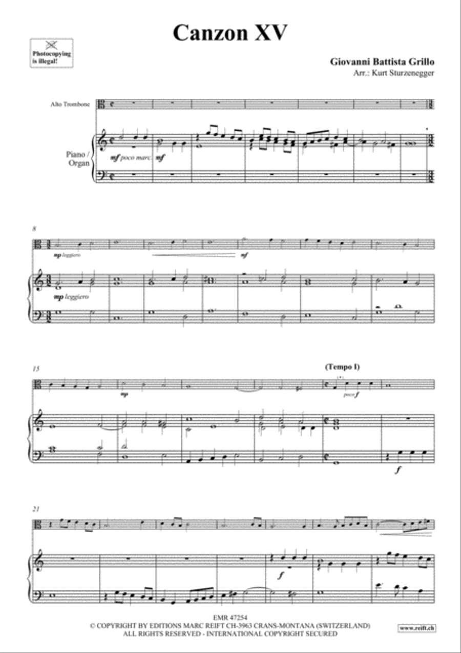 Canzon XV Organ scores gallery preview page 3