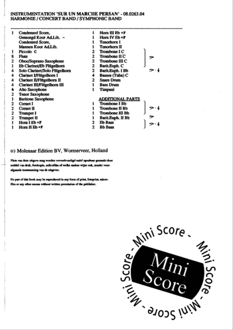 Sur un Marche Persan 4-Part scores gallery preview page 4