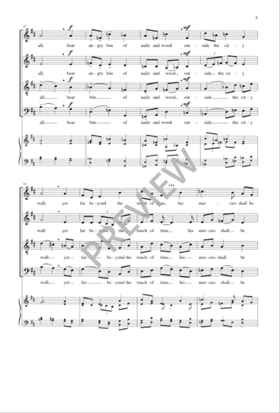Winter's Cold 4-Part scores gallery preview page 5
