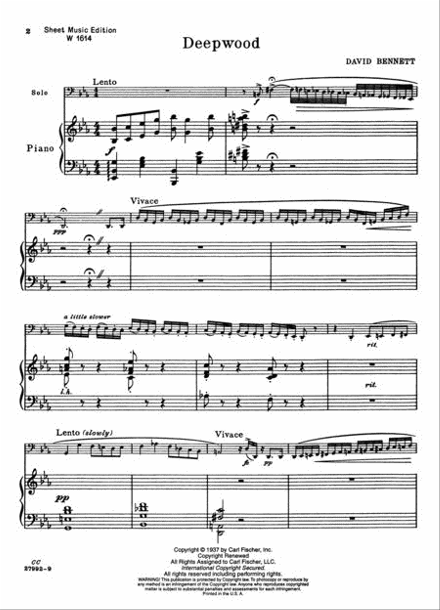 Deepwood Bass Clarinet scores gallery preview page 2
