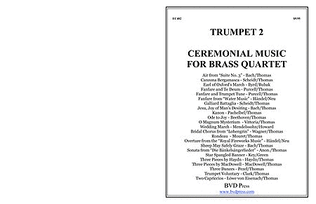 Book cover for Ceremonial Music for Brass Quartet