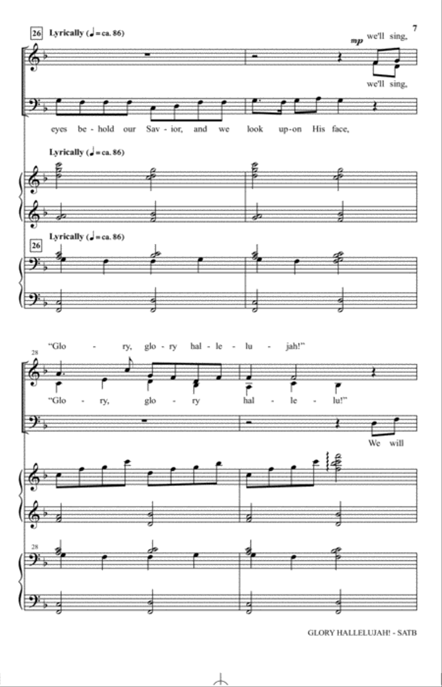 Glory Hallelujah! 4-Part scores gallery preview page 6