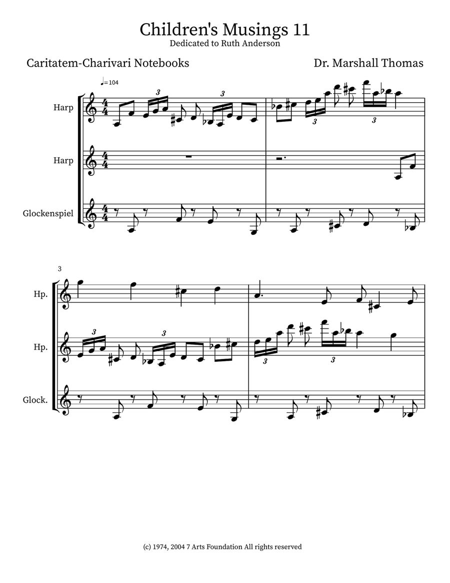 Children's Musings 11 Small Ensemble scores gallery preview page 1