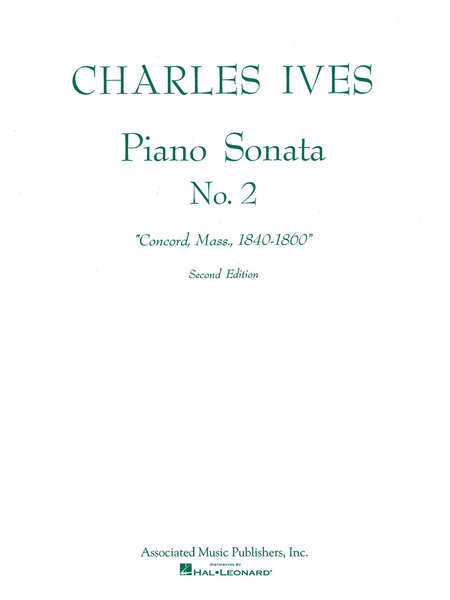 Sonata No. 2 (2nd Ed.) Concord, Mass 1840–60