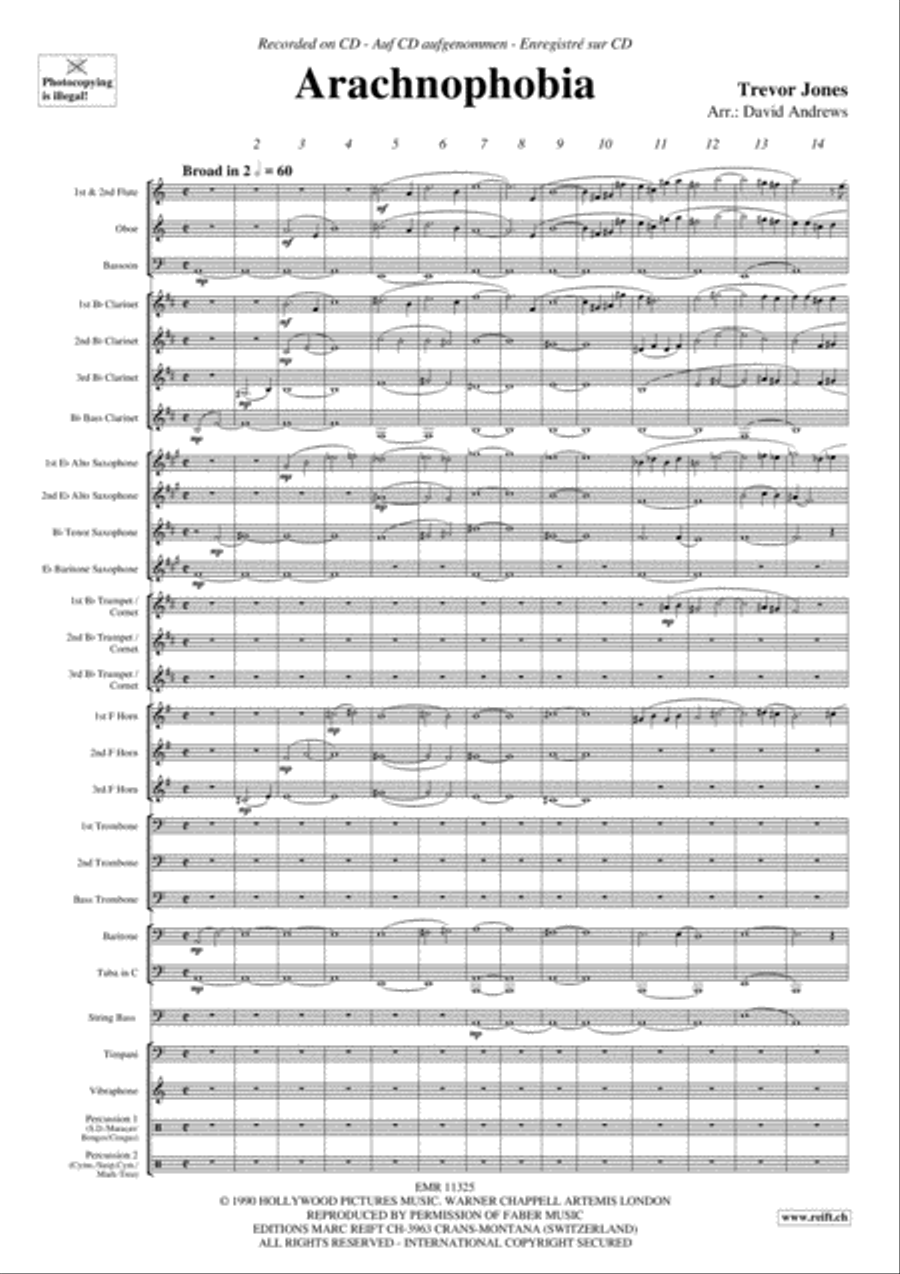 Arachnophobia Concert Band scores gallery preview page 4