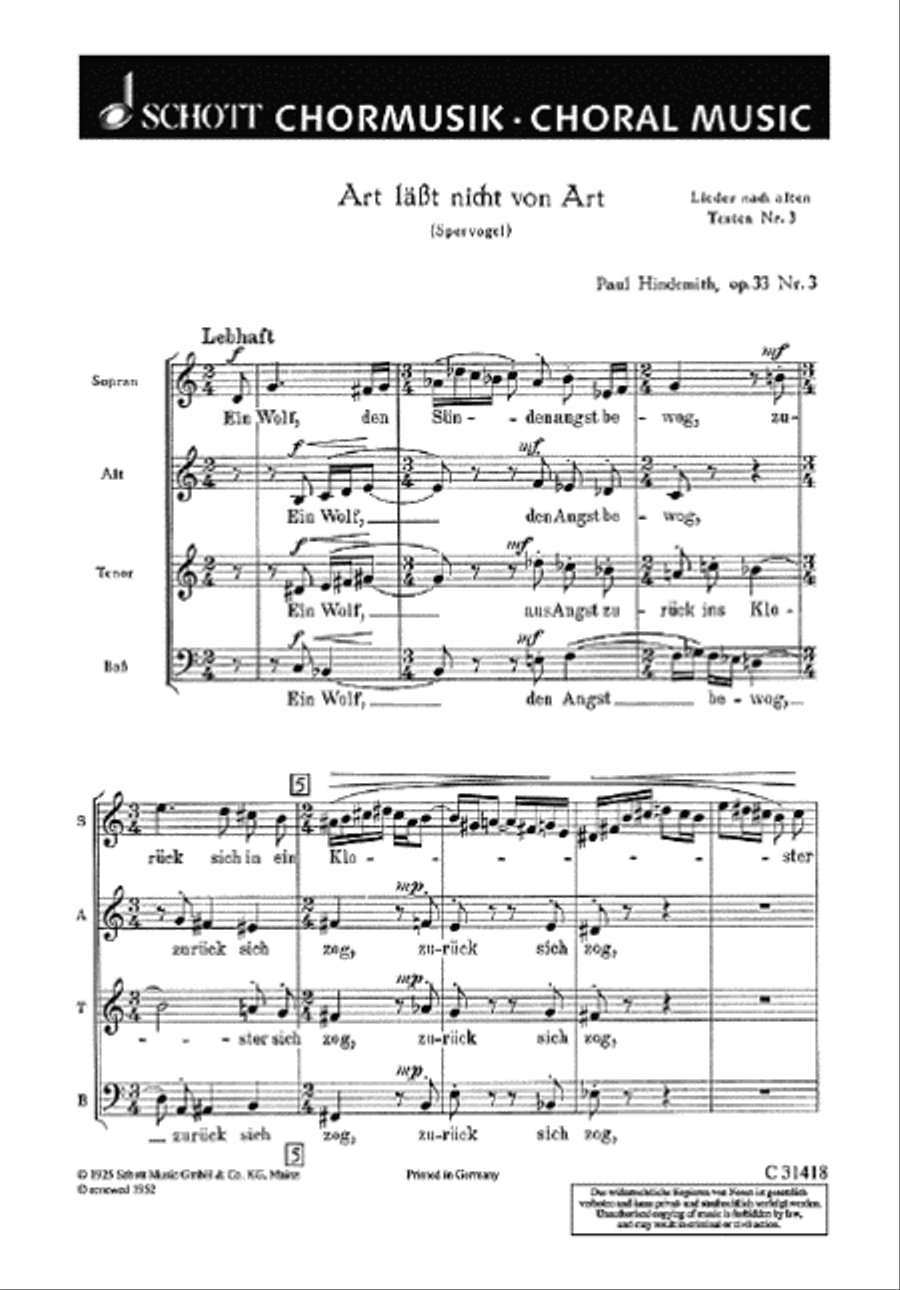 Lieder nach alten Texten