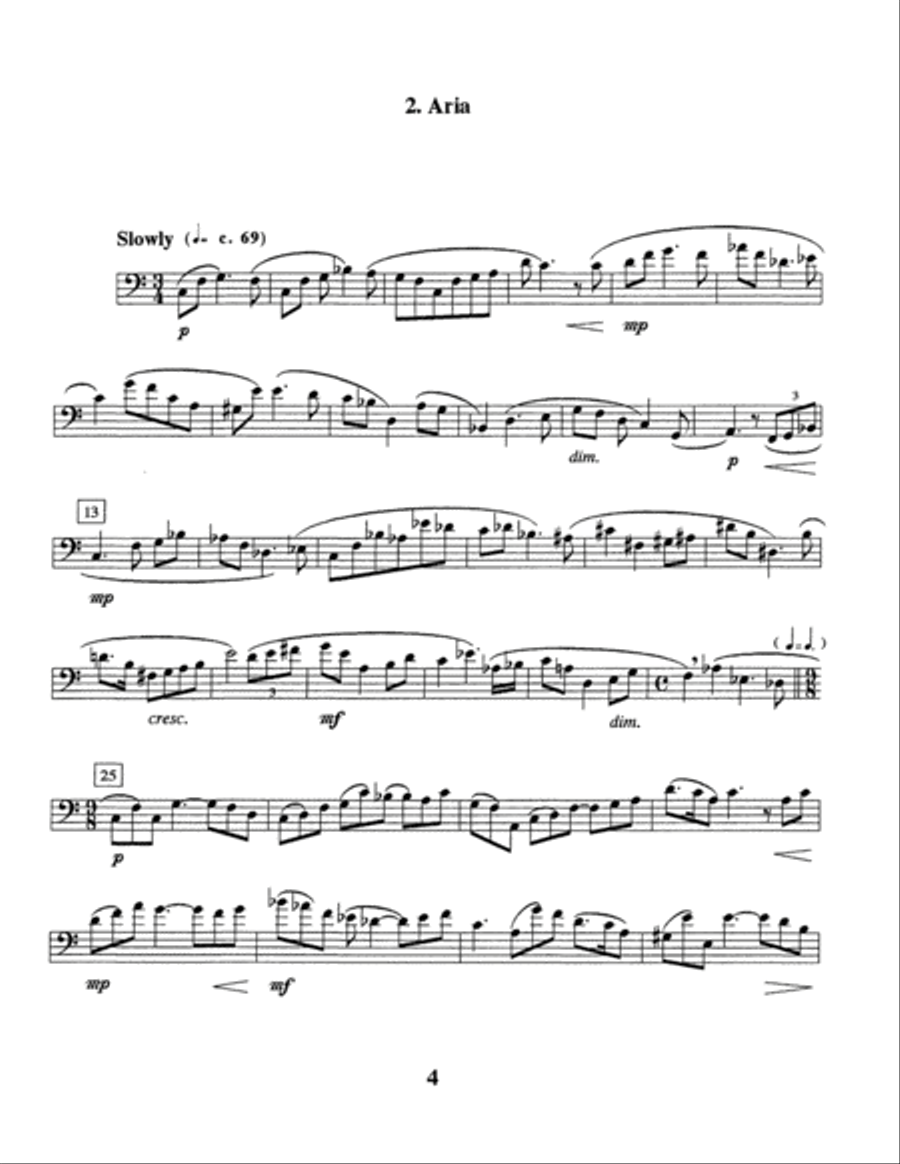 Sonata for Solo Euphonium Euphonium scores gallery preview page 5