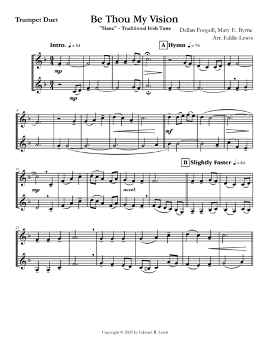 Be Thou My Vision Trumpet Duet Trumpet Duet scores gallery preview page 2
