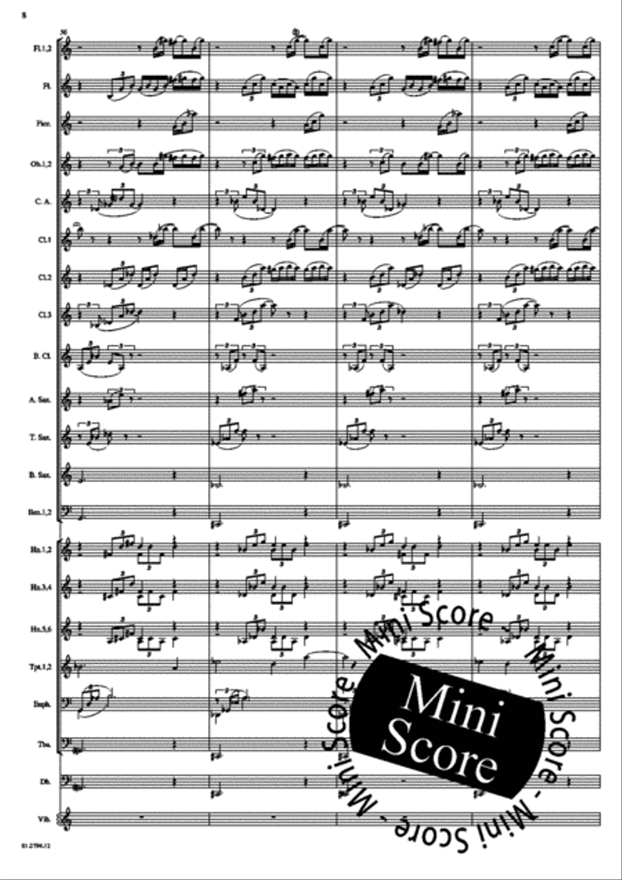 Concerto for Percussion and Band Concert Band scores gallery preview page 12
