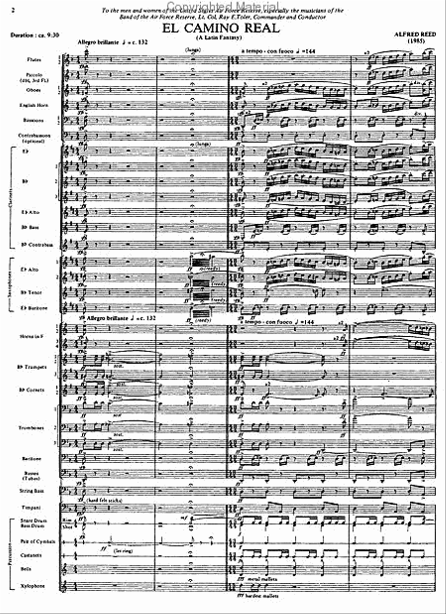 El Camino Real – A Latin Fantasy Concert Band scores gallery preview page 2