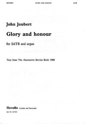 Book cover for John Joubert: Glory And Honour