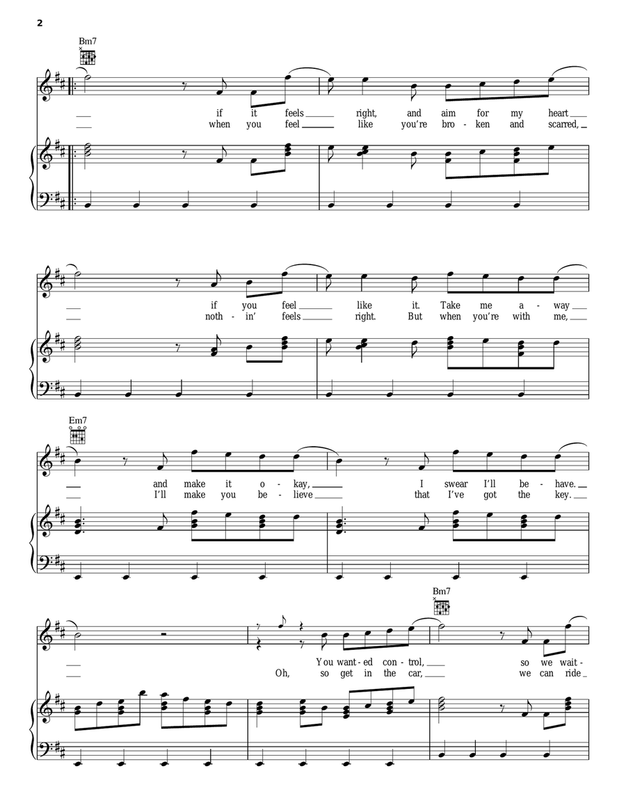 Moves Like Jagger Piano, Vocal, Guitar scores gallery preview page 2