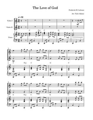 Book cover for The Love Of God (Violin Duet and Piano)