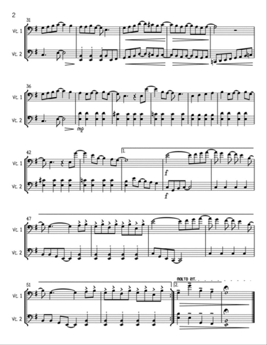 Eleanor Rigby String Duet scores gallery preview page 2