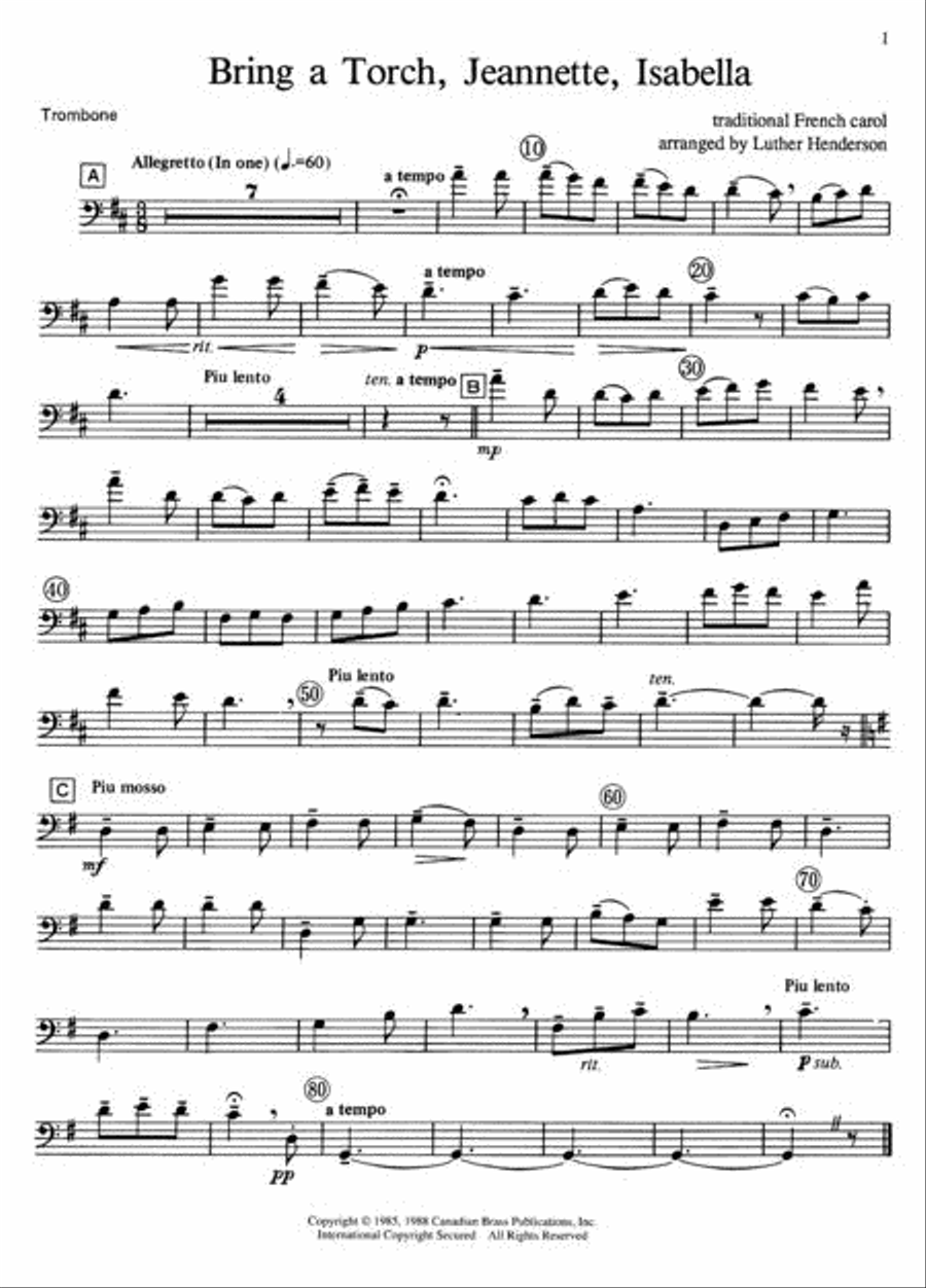 The Canadian Brass Christmas Trombone scores gallery preview page 2