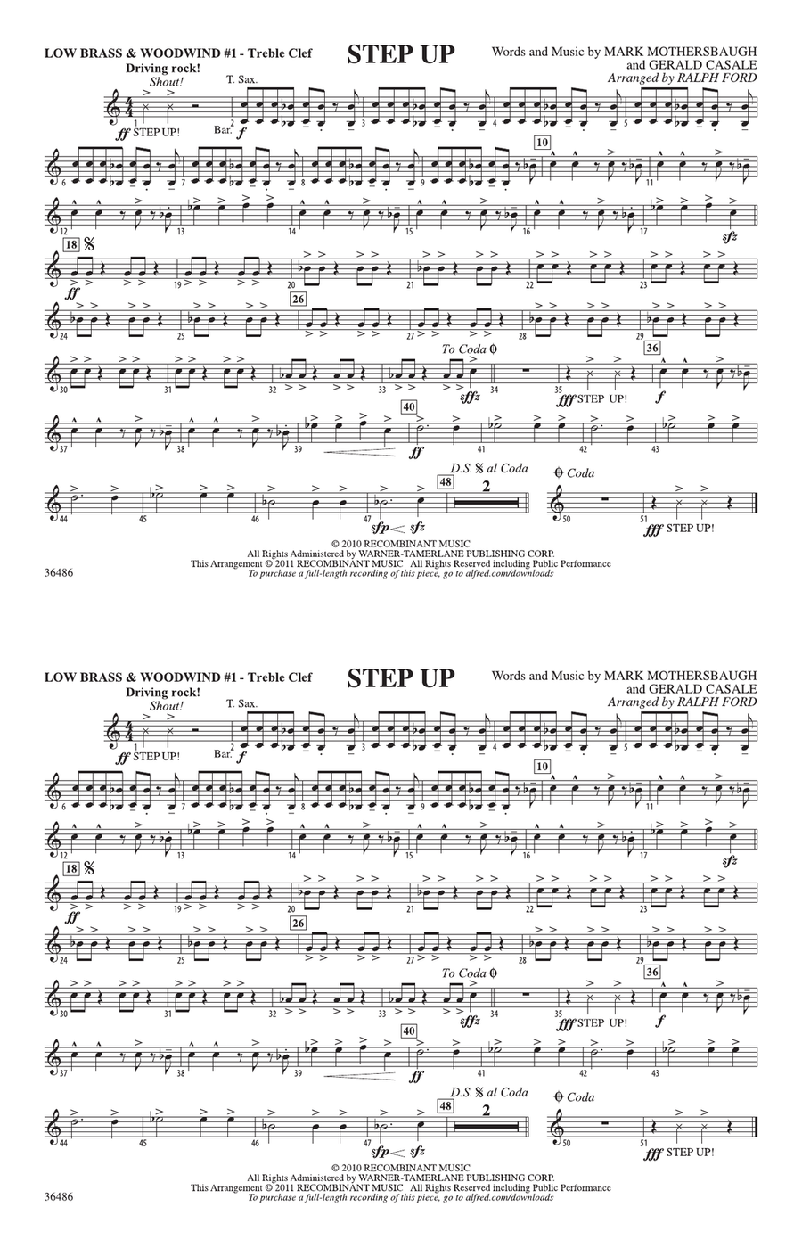 Step Up: Low Brass & Woodwinds #1 - Treble Clef