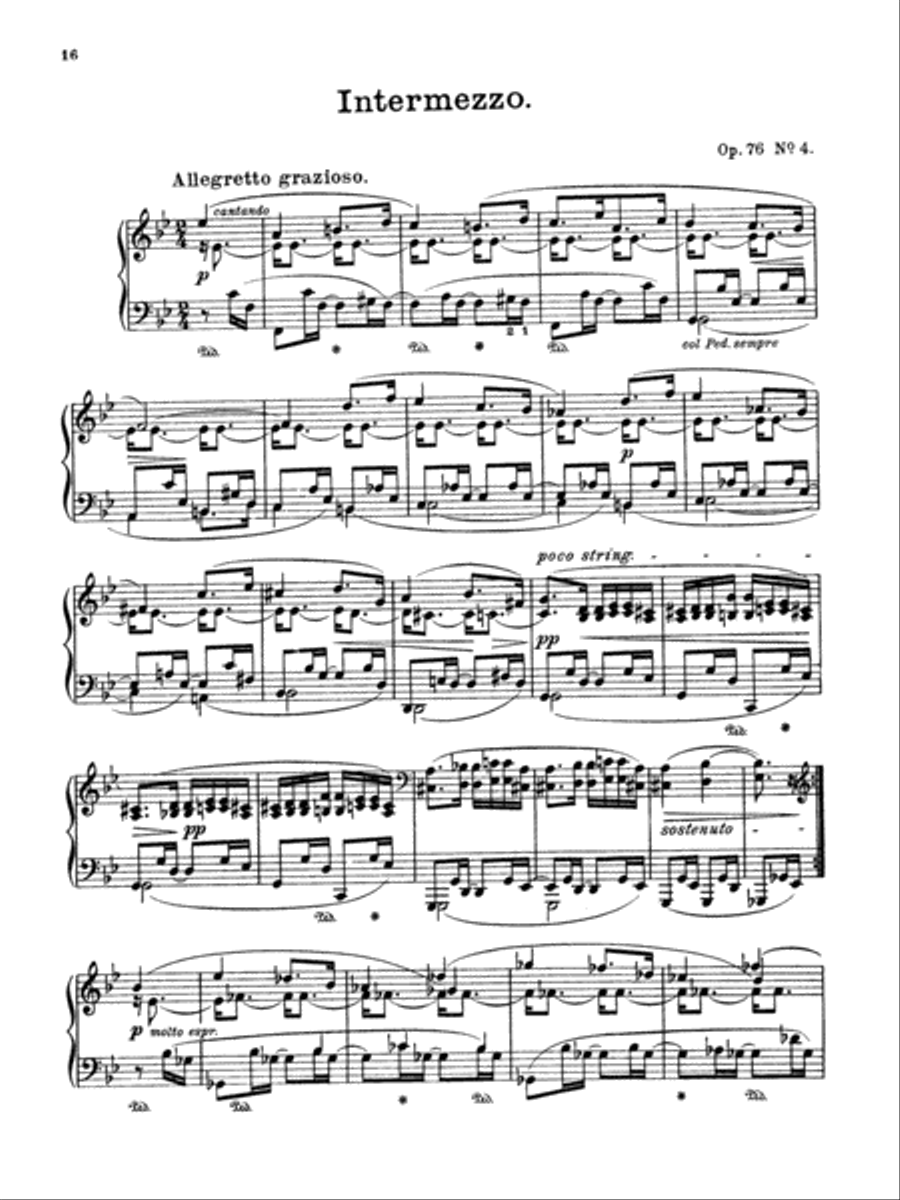 Brahms: Piano Works (Volume II: Op. 76-119 & 5 Etudes) Piano Method scores gallery preview page 1
