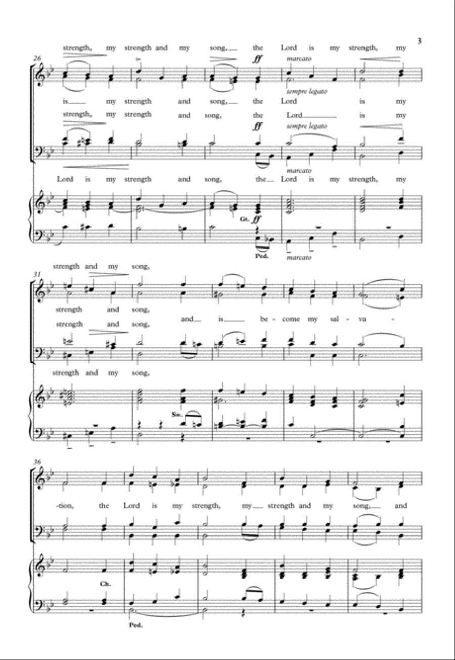 The Lord is my strength The Lord is my strength 4-Part scores gallery preview page 3