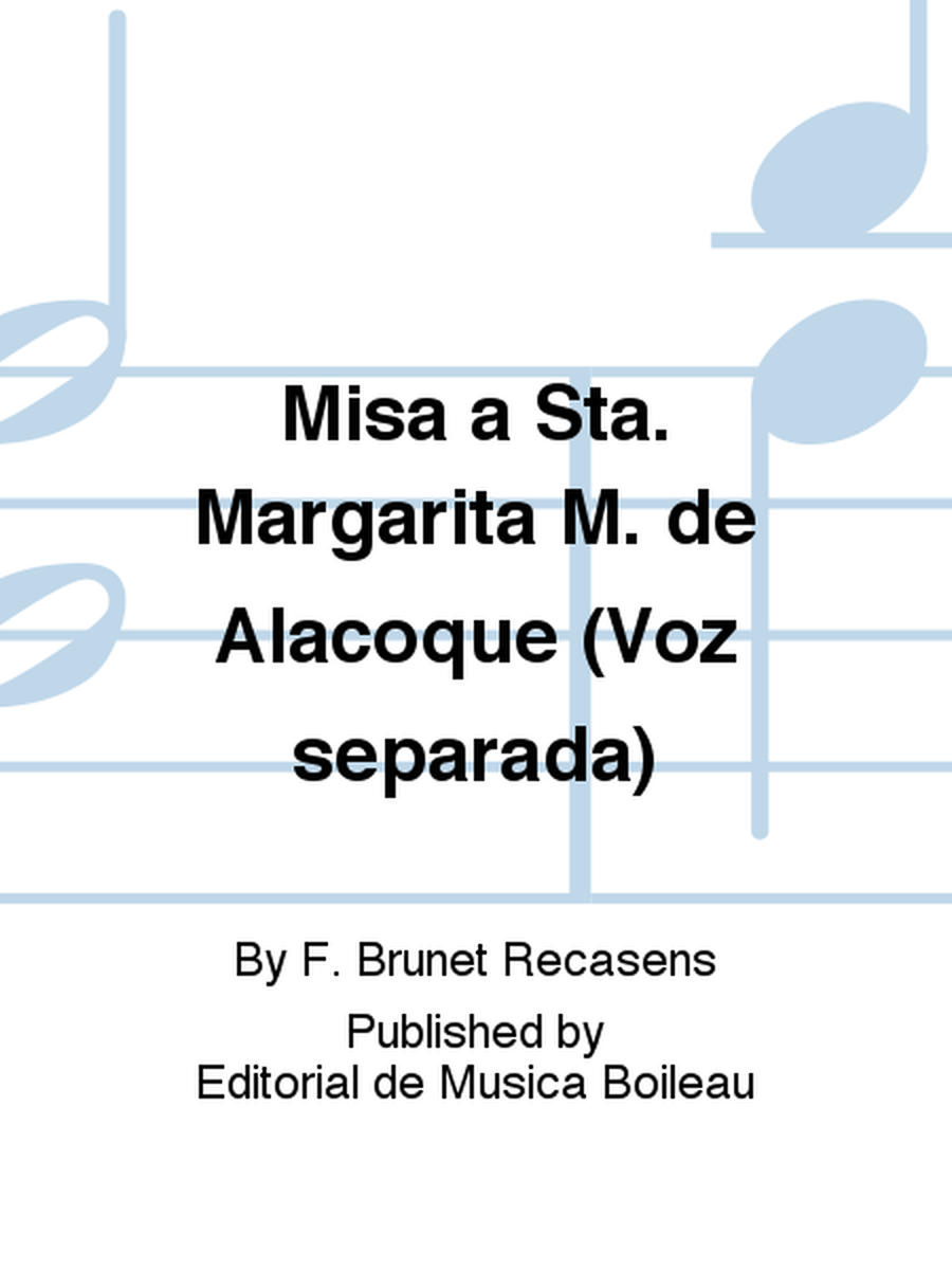 Misa a Sta. Margarita M. de Alacoque (Voz separada)