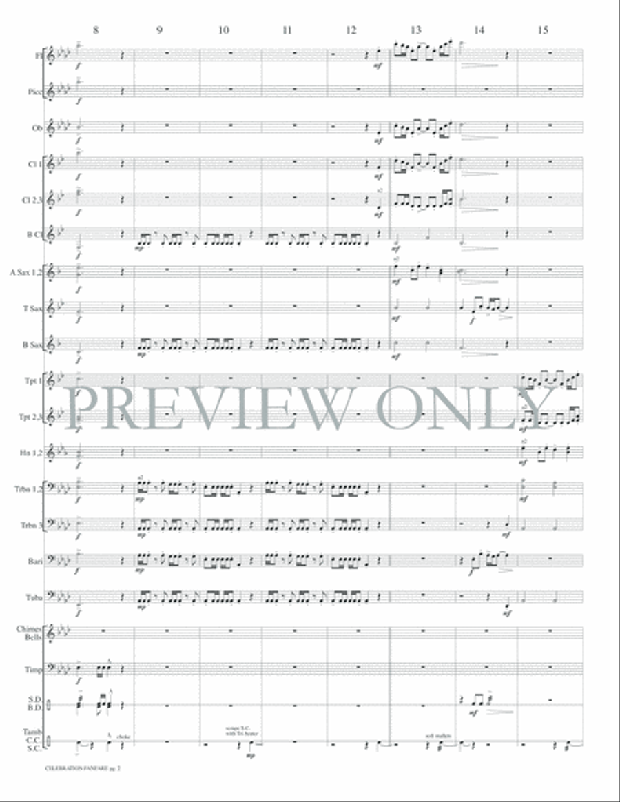 Celebration Fanfare Concert Band scores gallery preview page 5
