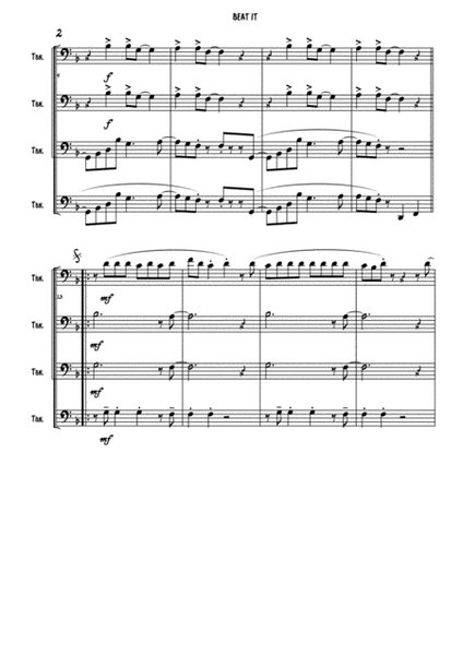 Beat It - Trombone Quartet image number null
