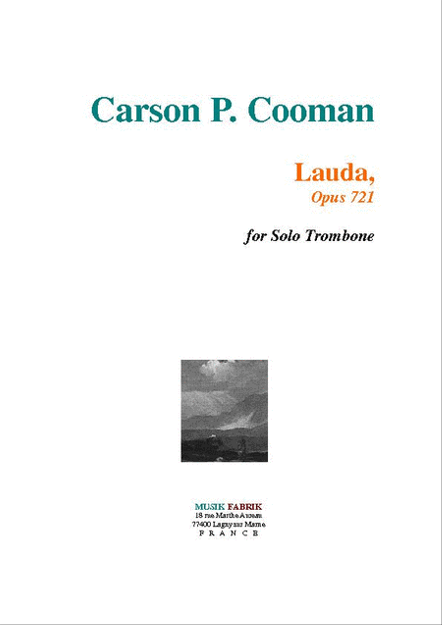 Lauda Lauda Trombone Solo scores gallery preview page 1