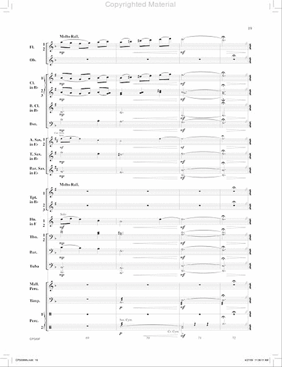 Canonic Fantasy Concert Band scores gallery preview page 20
