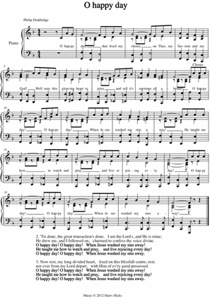O happy day. A new tune to a wonderful old hymn.