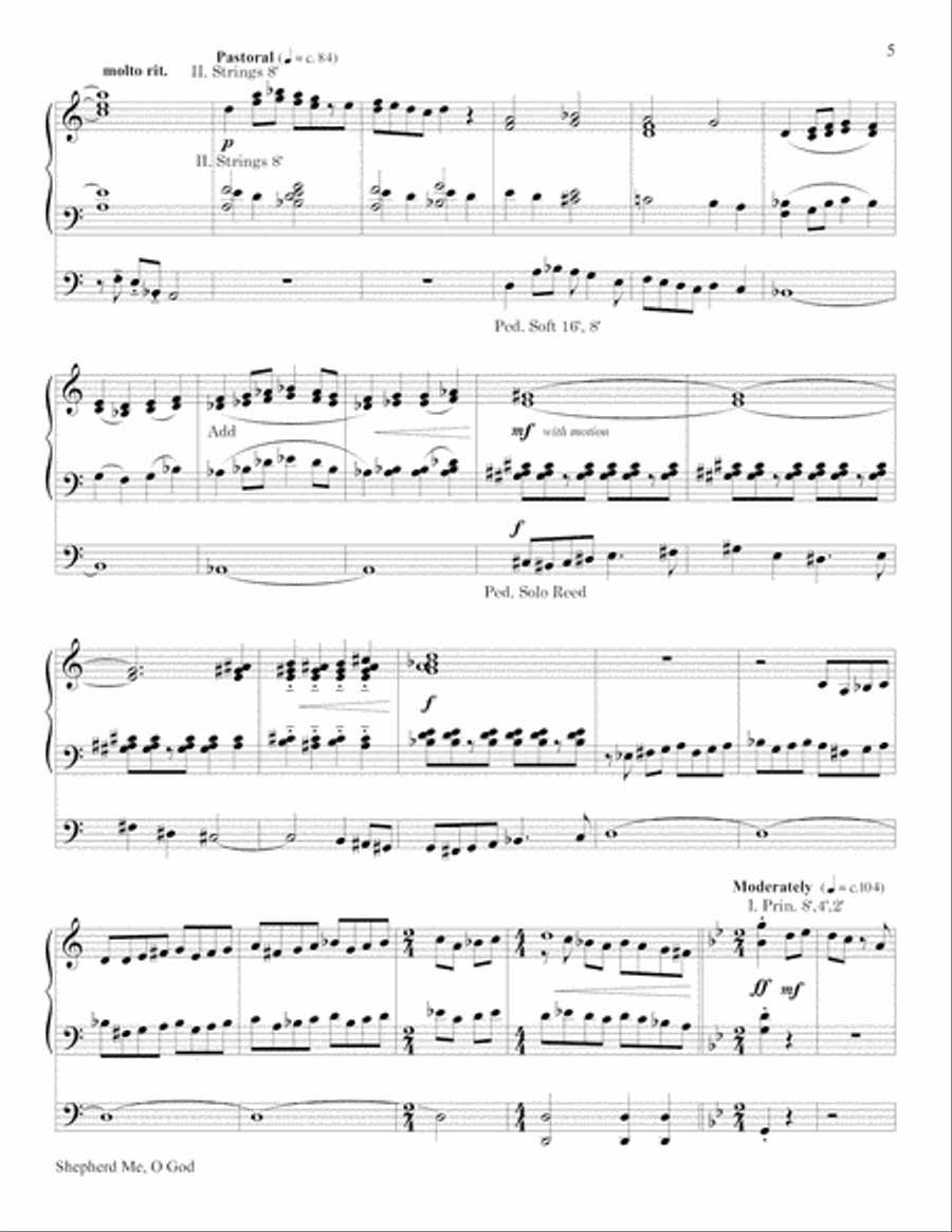 Fantasy and Fugue on Shepherd Me, O God Score scores gallery preview page 5