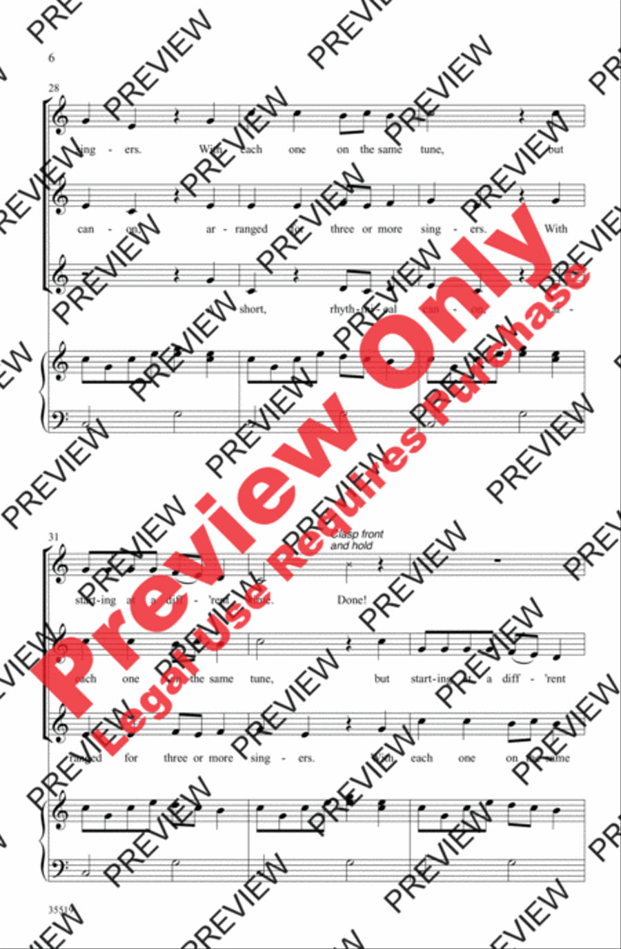 Singing A-Round SAB scores gallery preview page 6