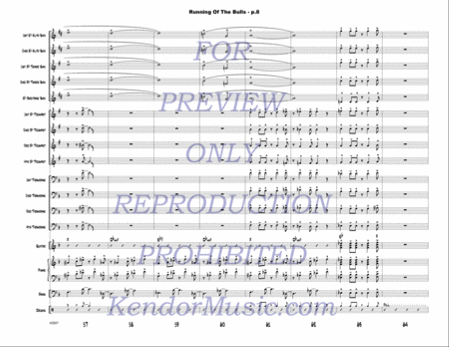 Running Of The Bulls Jazz Ensemble scores gallery preview page 9