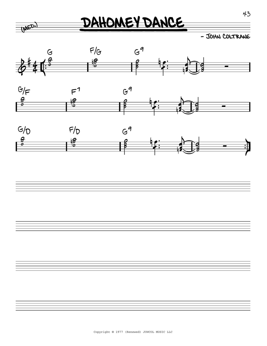 Dahomey Dance Piano scores gallery preview page 1