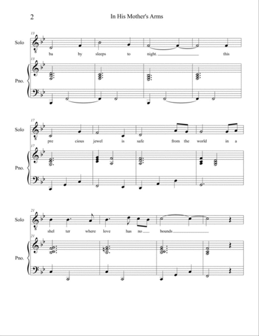 In His Mother's Arms Voice scores gallery preview page 2