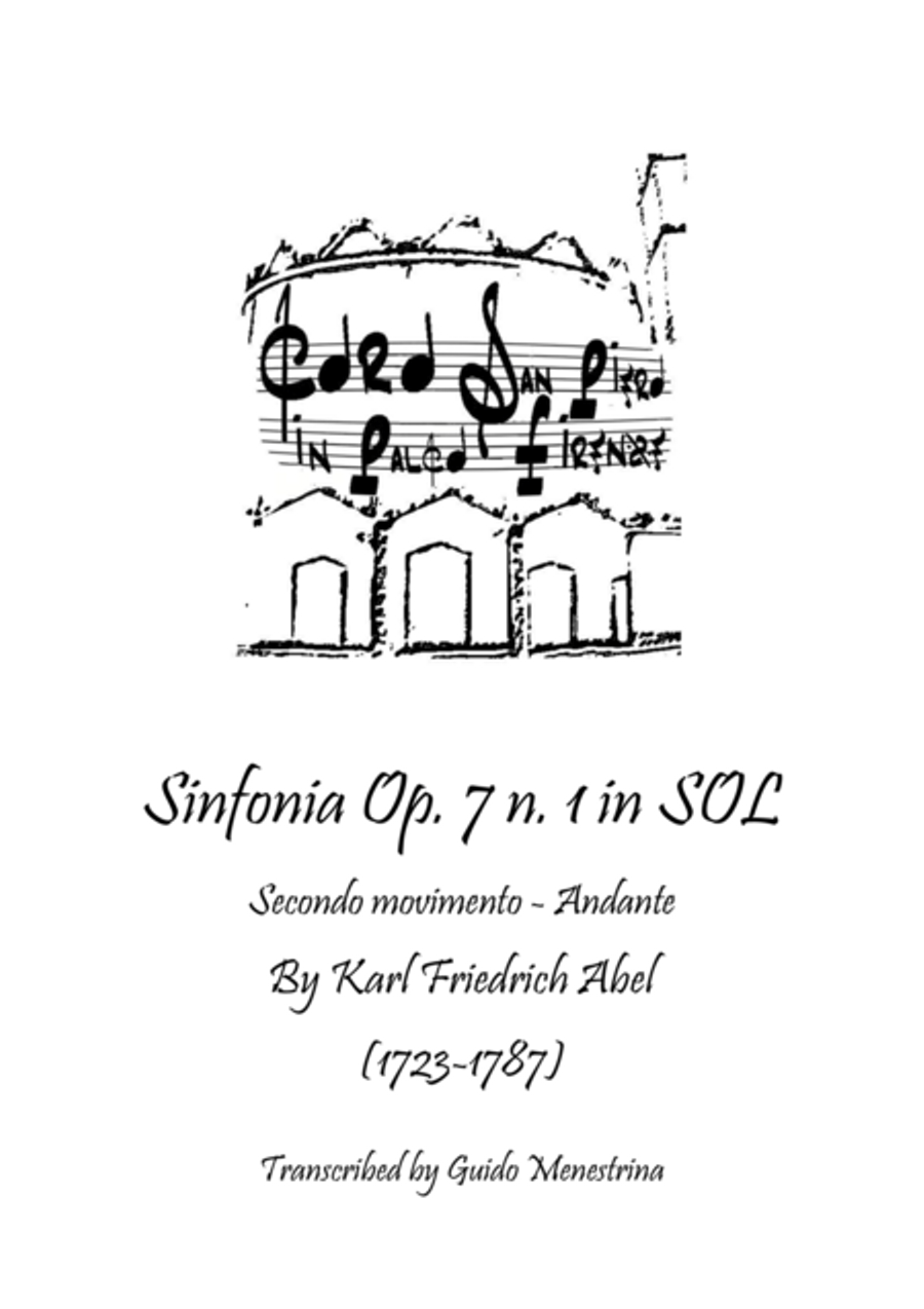 Karl Friedrich Abel - Sinfonia Op. 7 n. 1 - Secondo Movimento - Andante Chamber Orchestra scores gallery preview page 1