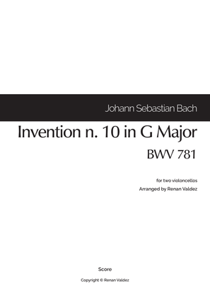 Invention n. 10 in G Major, BWV 781 (for two violoncellos)