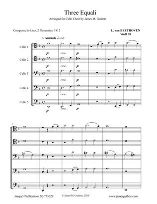 Beethoven: Three Equali WoO 30 for Cello Choir
