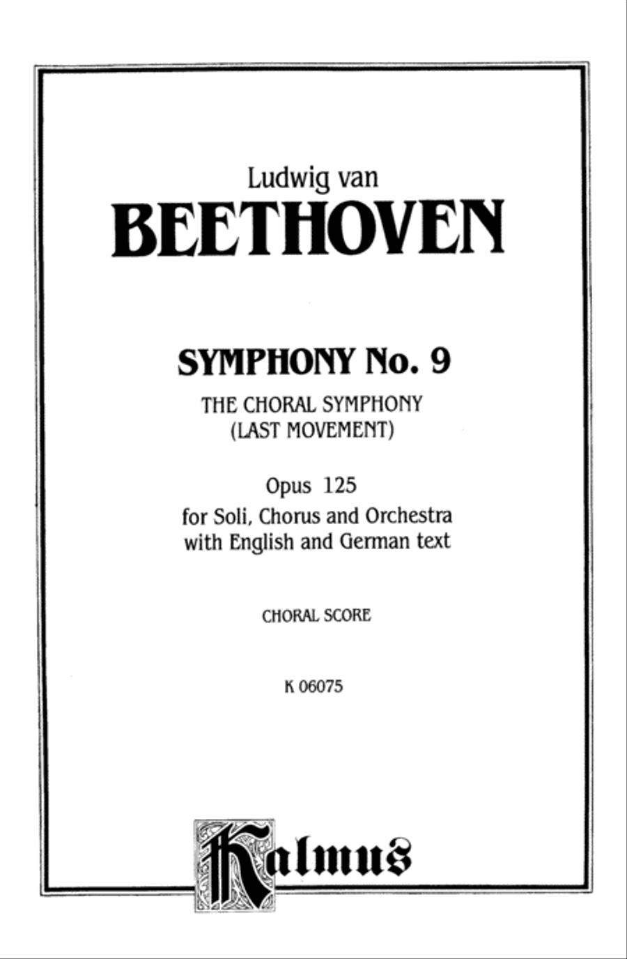 Symphony No. 9 (Choral Movement) 4-Part scores gallery preview page 2