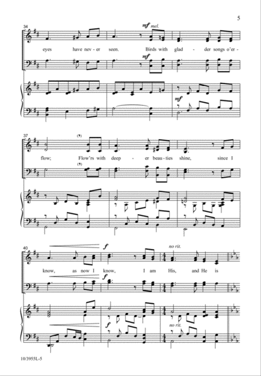 I Am His, and He Is Mine I Am His, and He Is Mine 4-Part scores gallery preview page 5
