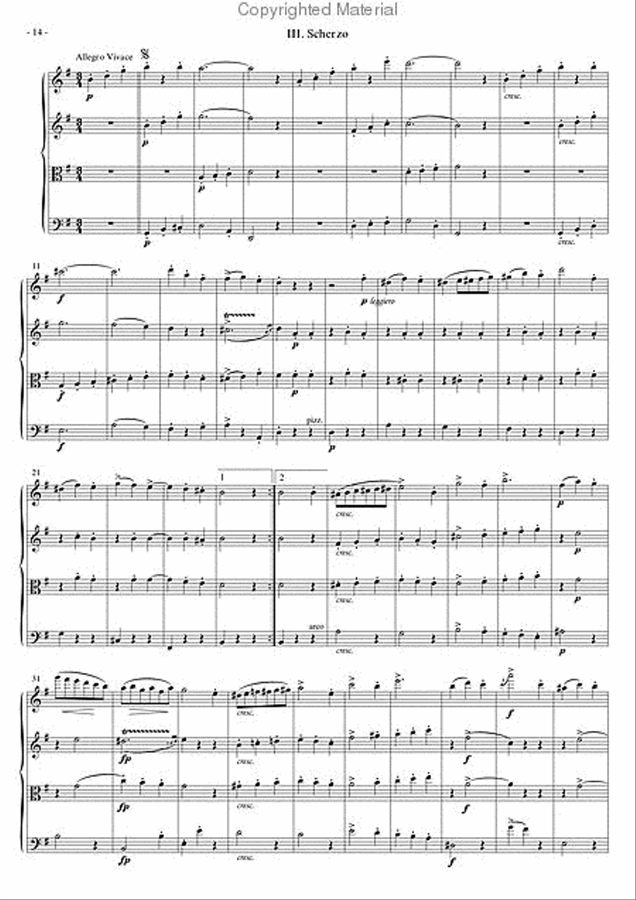Quartet Flute scores gallery preview page 4