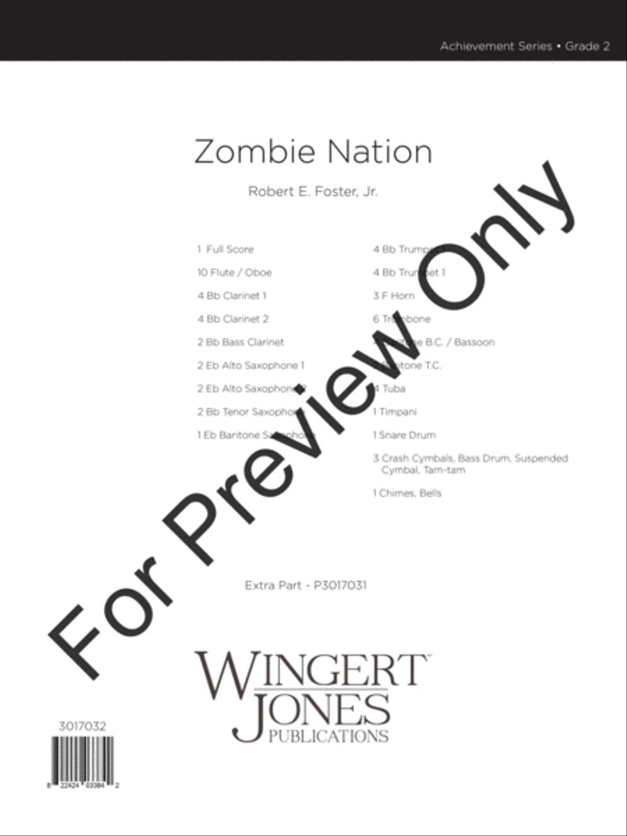 Zombie Nation Concert Band scores gallery preview page 2