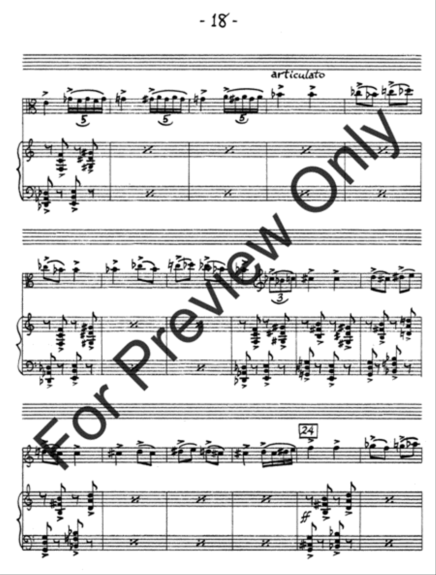 Sonata For Viola and Piano Piano Accompaniment scores gallery preview page 21
