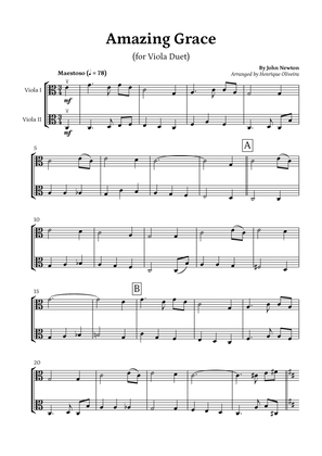 Amazing Grace (Viola Duet) - Beginner Level