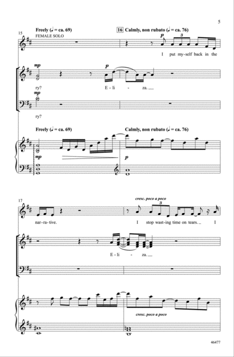 Who Lives, Who Dies, Who Tells Your Story Choir scores gallery preview page 4
